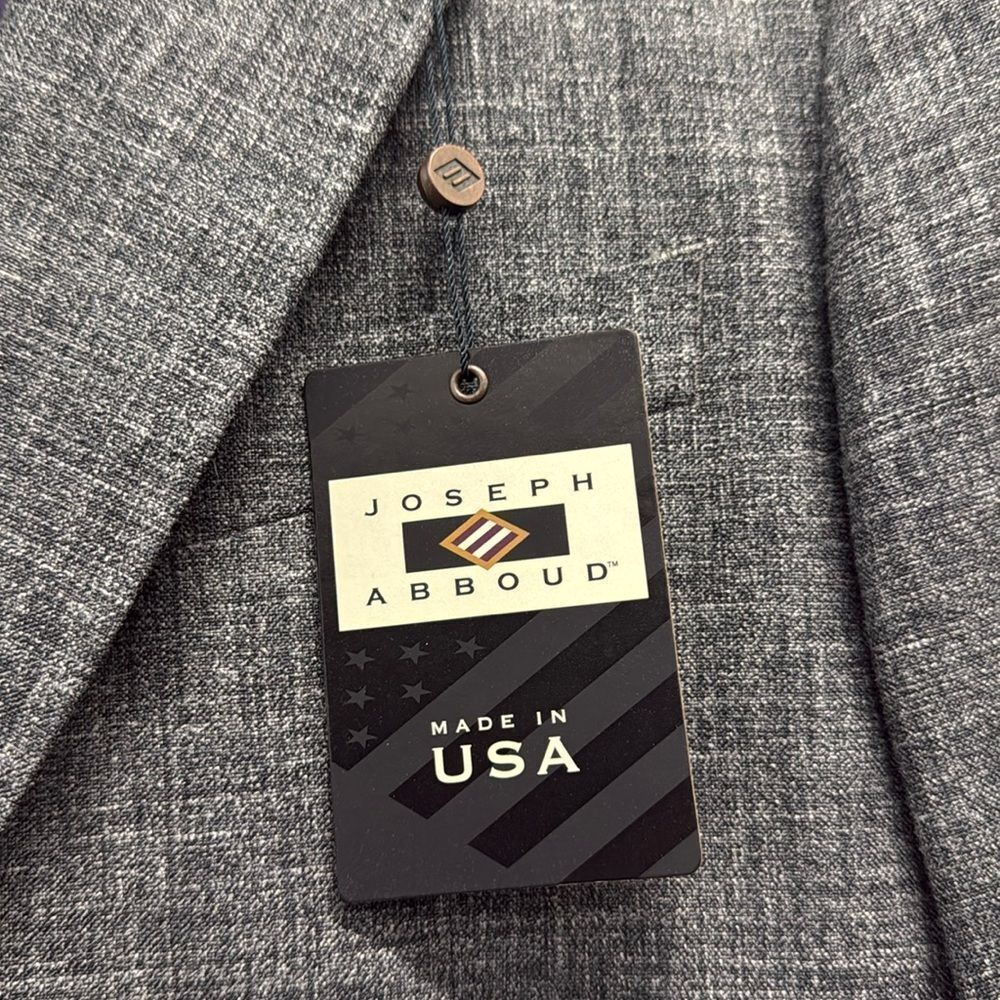 Joseph Abboud Mens Size 40R Blazer Madras Patchwork Grey Sport Coat Jacket - Picture 6 of 10